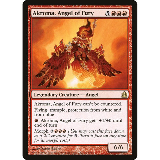 Akroma, Angel of Fury rare 108 Magic the Gathering Commander 2011