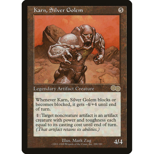 Karn, Silver Golem rare 298 Magic the Gathering Urza's Saga