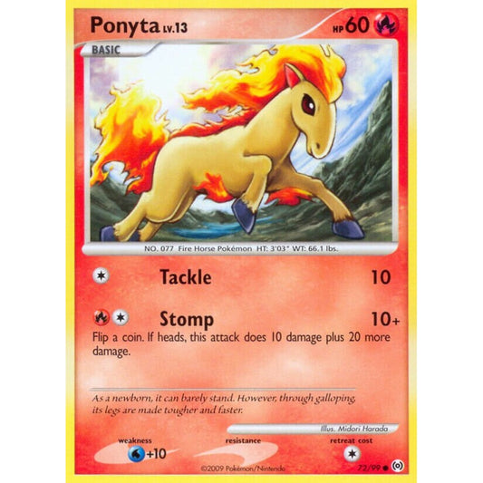 Ponyta Common 72/99 Pokemon Card Game Arceus