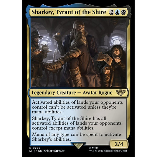 Sharkey, Tyrant of the Shire, rare, 229, Magic the Gathering, The Lord of the Rings: Tales of Middle-earth