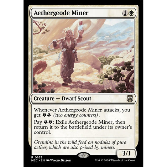 Aethergeode Miner, 163, rare, Magic: The Gathering, Modern Horizons 3
