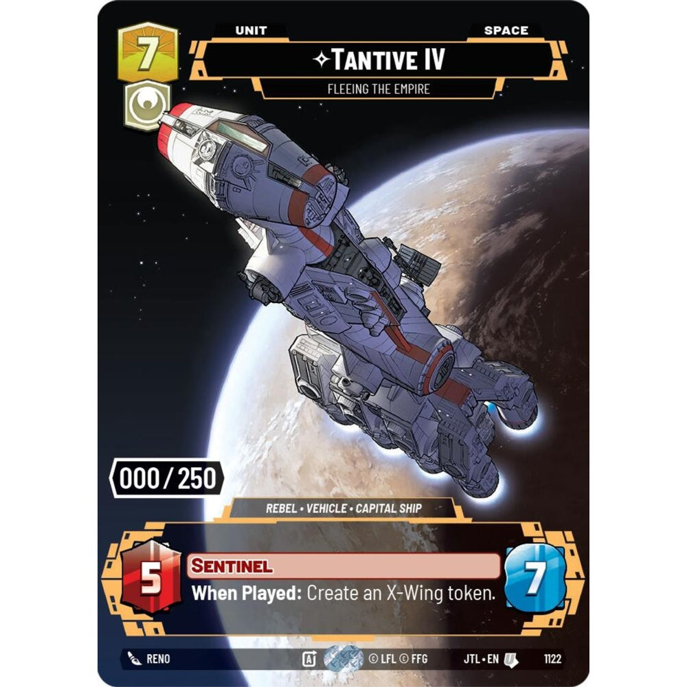 Tantive IV, U, JTL 1122) Prestige Serialized, Star Wars Unlimited