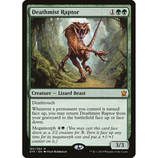 Deathmist Raptor mythic 180 Magic the Gathering Dragons of Tarkir