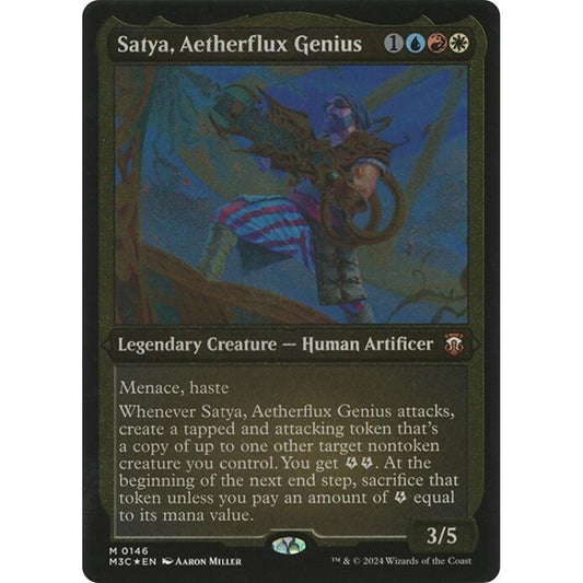 Satya, Aetherflux Genius, 146, mythic, Magic: The Gathering, Modern Horizons 3