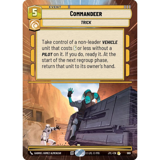 Commandeer, R, JTL 969) Hyperspace Foil, Star Wars Unlimited
