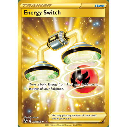 Energy Switch Secret Rare 212/195 Pokemon Card Game Silver Tempest