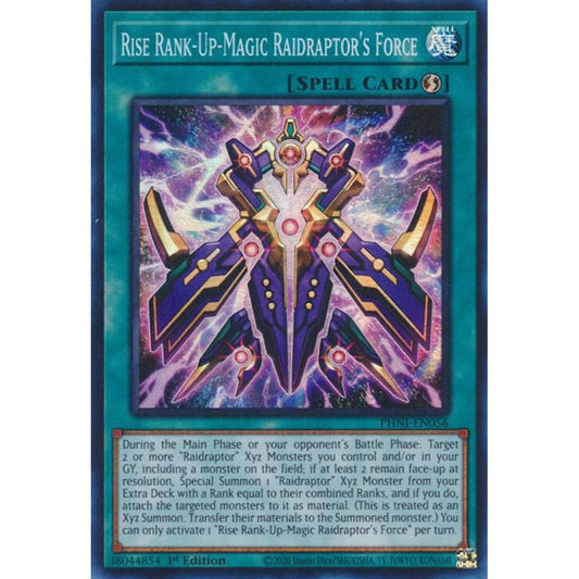 Rise Rank-Up-Magic Raidraptor's Force PHNI-EN056 Super Yu-Gi-Oh Phantom Nightmare