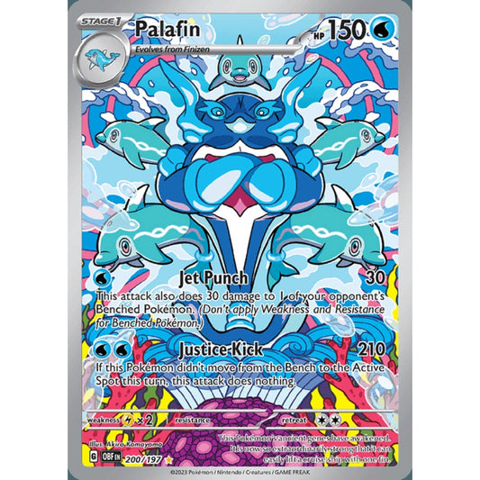 Palafin Illustration Rare 200/197 Pokemon Card Game Obsidian Flames