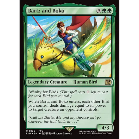 Bartz and Boko rare 175 Magic the Gathering Final Fantasy