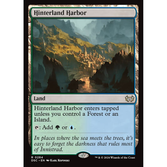 Hinterland Harbor, 284, rare, Magic: The Gathering, Duskmourn: House of Horror