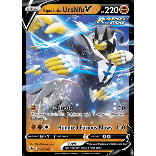 Rapid Strike Urshifu V Double Rare 087/163 Pokemon Card Game Battle Styles