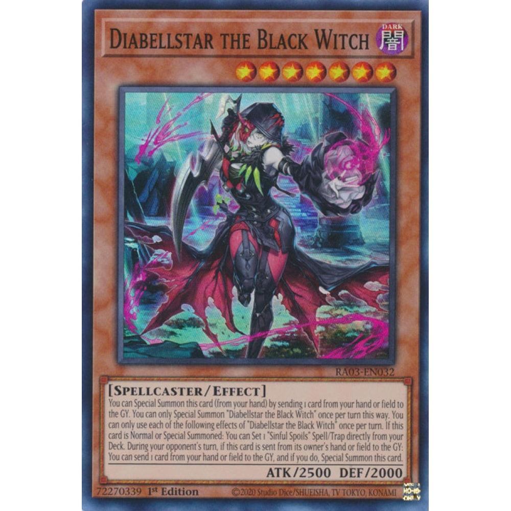 Diabellstar the Black Witch MP24-EN109 Prismatic Prismatic Secret Rare Yu-Gi-Oh 25th Anniversary Tin: Dueling Mirrors in Art