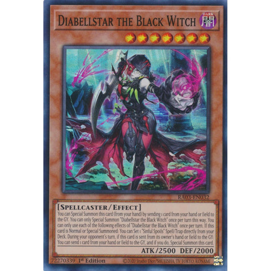 Diabellstar the Black Witch MP24-EN109 Prismatic Prismatic Secret Rare Yu-Gi-Oh 25th Anniversary Tin: Dueling Mirrors in Art