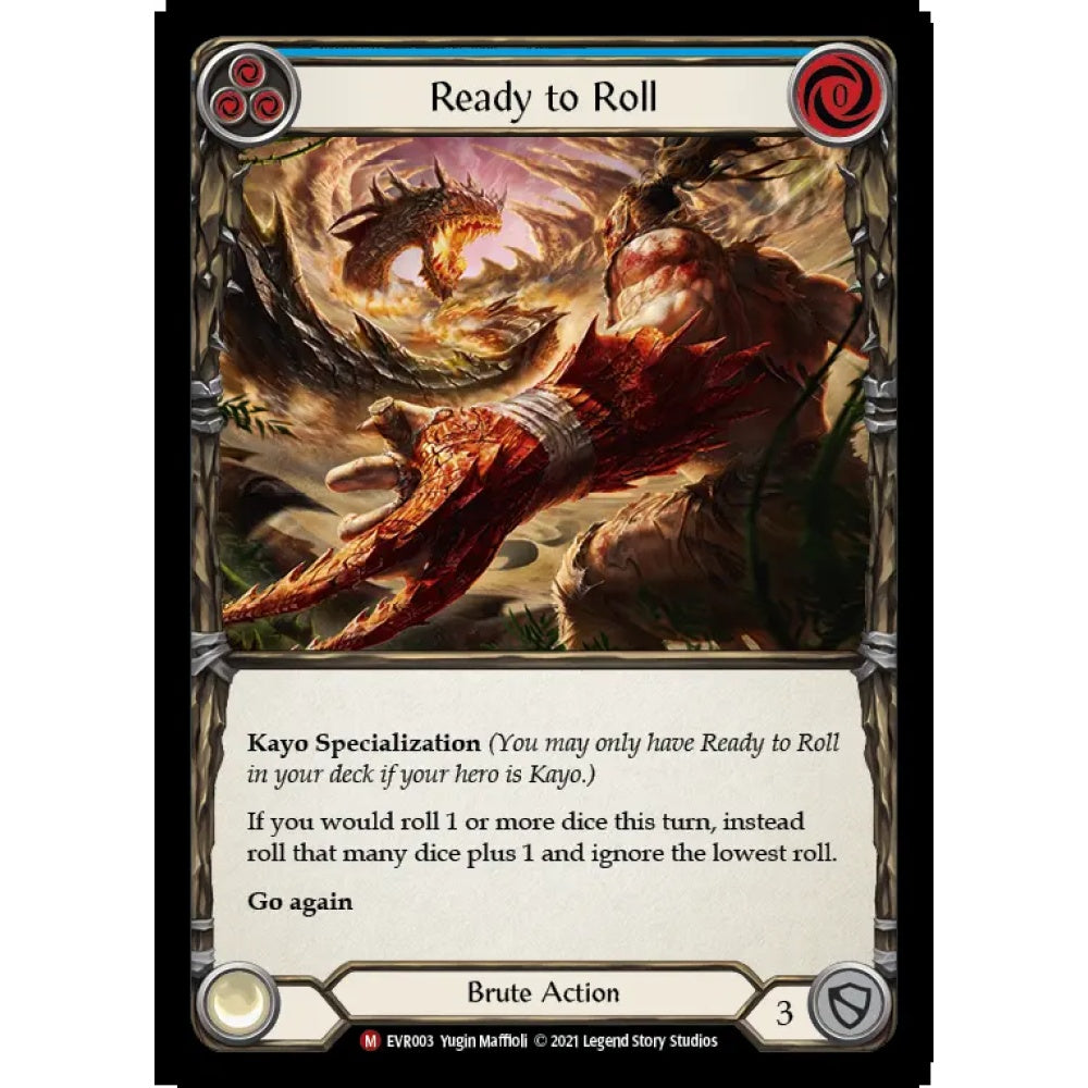 Ready to Roll EVR003-RF Majestic Flesh & Blood Trading Card Game Everfest in Rainbow Foil Art