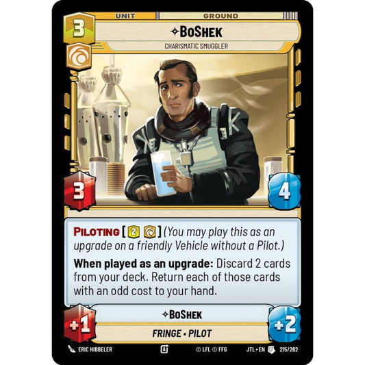 BoShek, U, JTL 215), Star Wars Unlimited