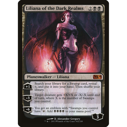 Liliana of the Dark Realms mythic 102 Magic the Gathering Magic 2014