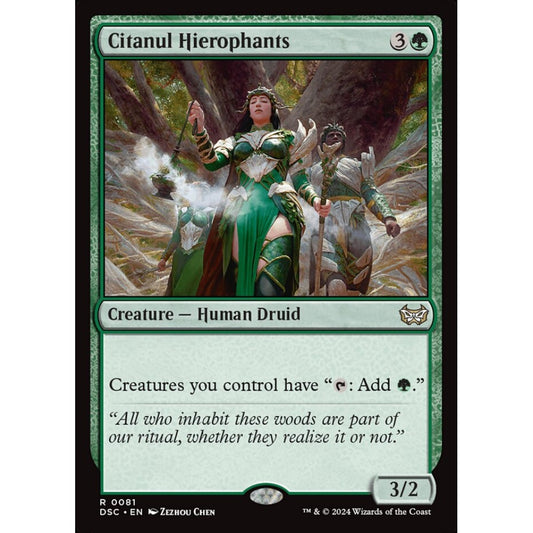 Citanul Hierophants, 81, rare, Magic: The Gathering, Duskmourn: House of Horror