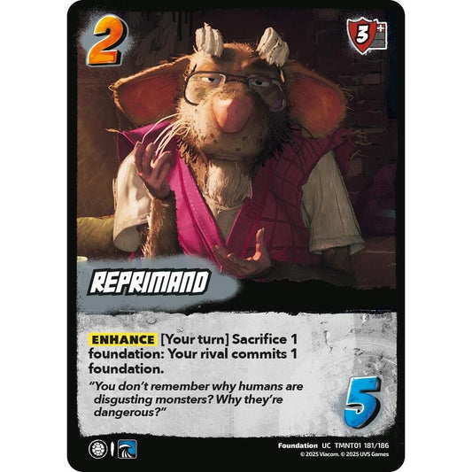 Reprimand 181/186 TMNT01 Universus Teenage Mutant Ninja Turtles Foundation UC