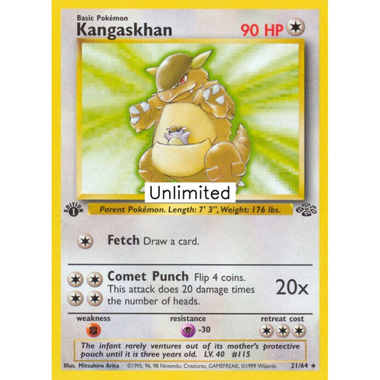 Kangaskhan Rare 21/64 Pokemon Card Game Jungle
