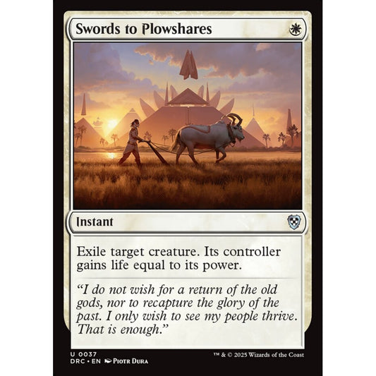 Swords to Plowshares, 37, uncommon, Magic: The Gathering, Aetherdrift Commander