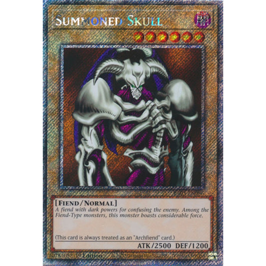 Summoned Skull RA03-EN086 Platinum Platinum Secret Rare Yu-Gi-Oh Quarter Century Bonanza in Art