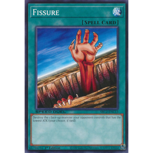 Fissure RA03-EN084 QCR Quarter Century Secret Rare Yu-Gi-Oh Quarter Century Bonanza in Art