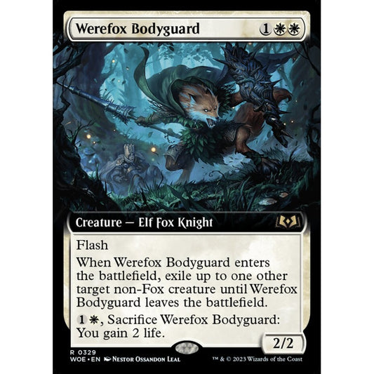 Werefox Bodyguard, rare, 329, Magic the Gathering, Wilds of Eldraine