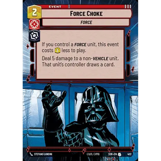 Force Choke, 402, U, Star Wars Unlimited, Sparks Of Rebellion