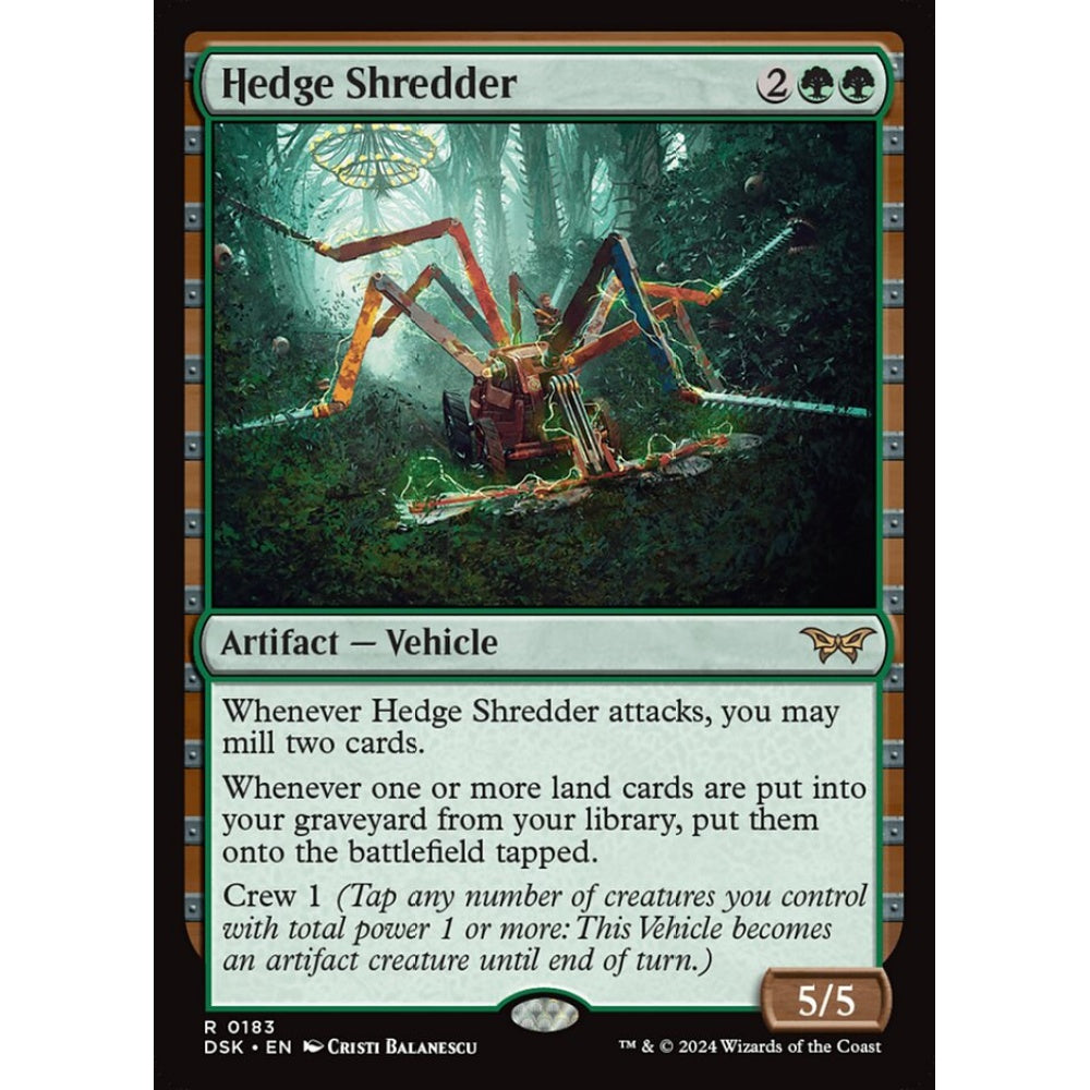 Hedge Shredder, 183, rare, Magic: The Gathering, Duskmourn: House of Horror