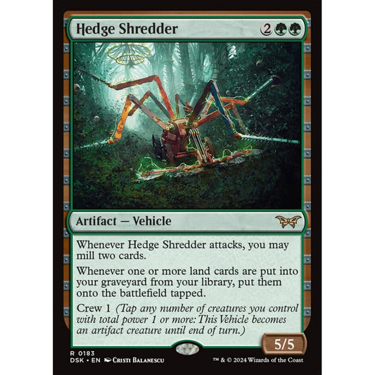 Hedge Shredder, 183, rare, Magic: The Gathering, Duskmourn: House of Horror
