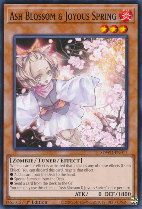 Ash Blossom & Joyous Spring MP22-EN257 Prismatic Prismatic Secret Rare Yu-Gi-Oh 2022 Tin of the Pharaoh%27s Gods in Art