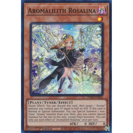 Aromalilith Rosalina PHNI-EN022 Super Super Rare Yu-Gi-Oh Phantom Nightmare in Art