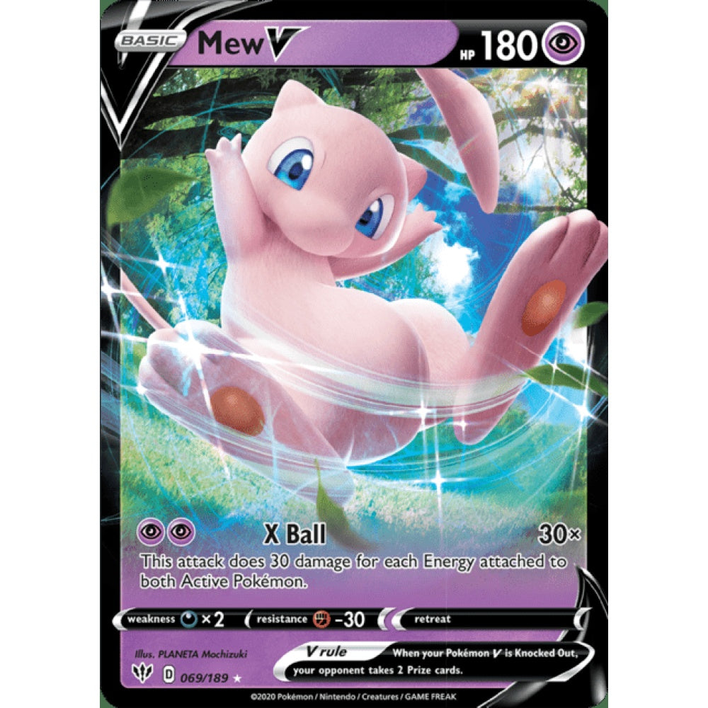 Mew V Double Rare 069/189 Pokemon Card Game Darkness Ablaze