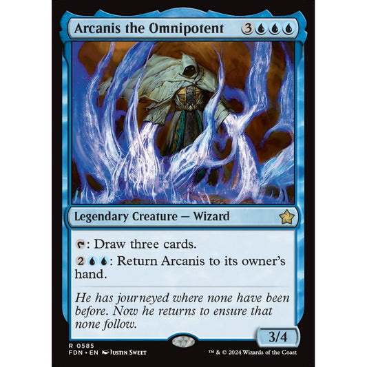 Arcanis the Omnipotent, 585, rare, Magic: The Gathering, Foundations