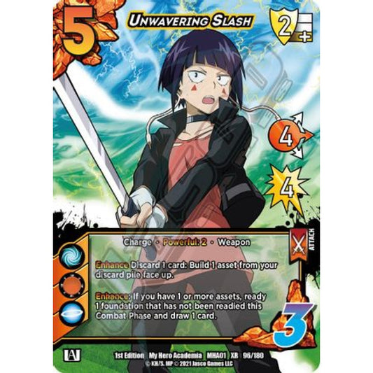 Unwavering Slash, 96/180, XR, UniVersus, MHA01 My Hero Academia