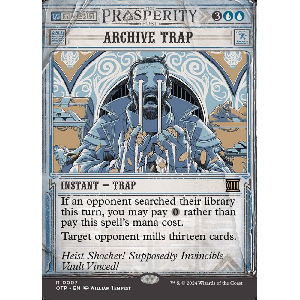 Archive Trap, 7, rare, Magic: The Gathering, Outlaws of Thunder Junction