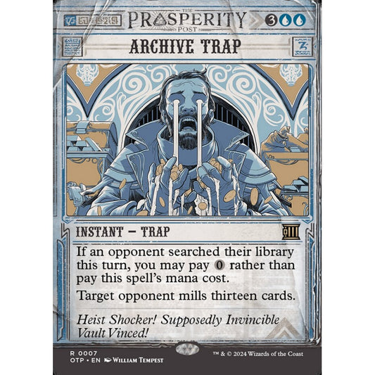Archive Trap, 7, rare, Magic: The Gathering, Outlaws of Thunder Junction