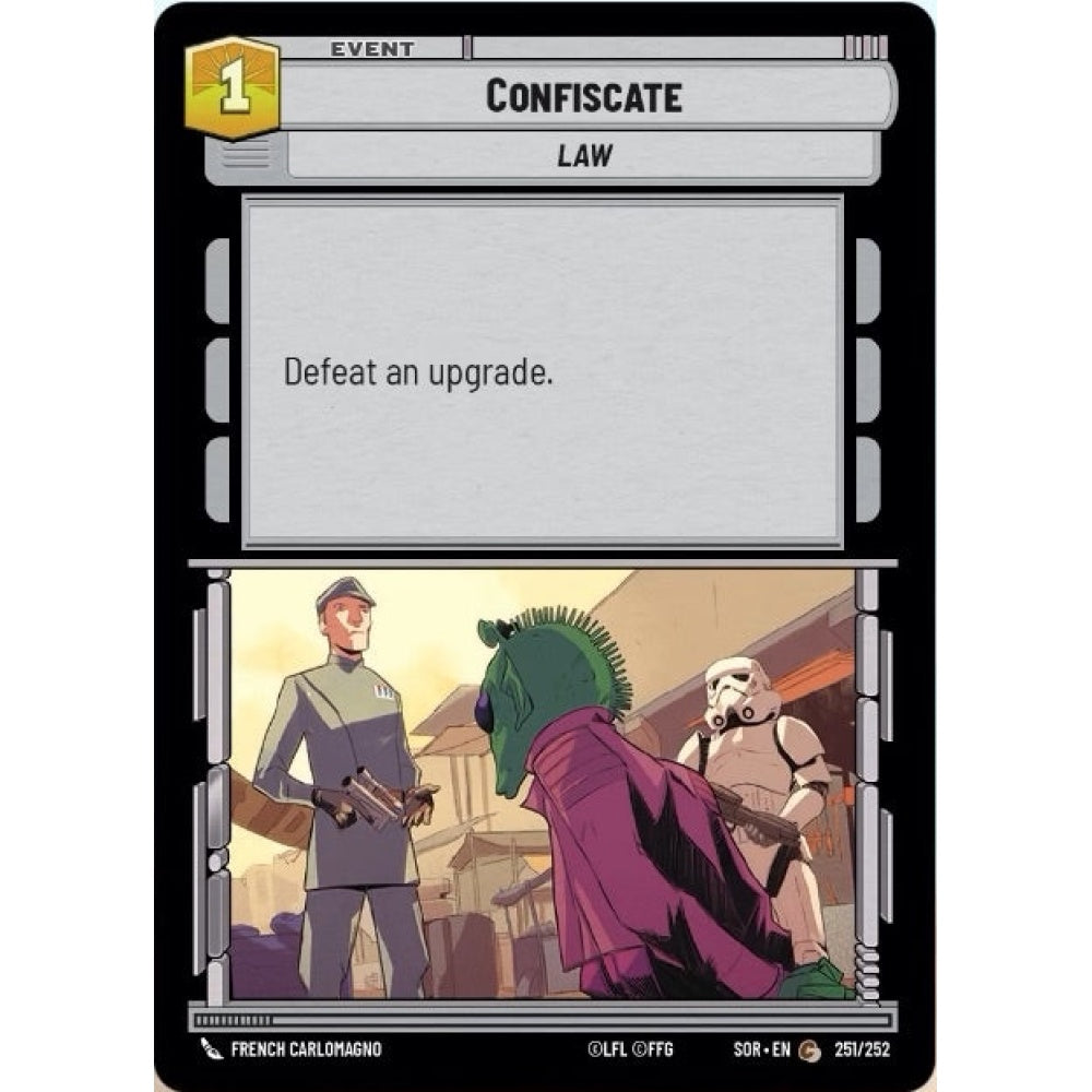 Confiscate, 251, C, Star Wars Unlimited, Sparks Of Rebellion
