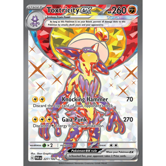 Toxtricity ex Full Art 227/182 Pokemon Card Game Paradox Rift