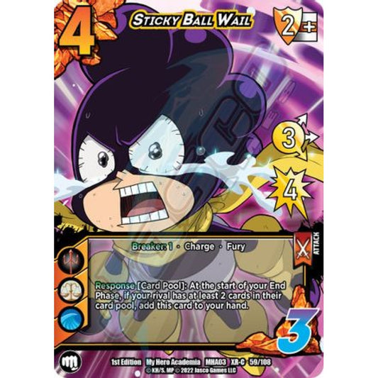 Sticky Ball Wail, 59/108, XR-C, UniVersus, MHA03 Heroes Clash
