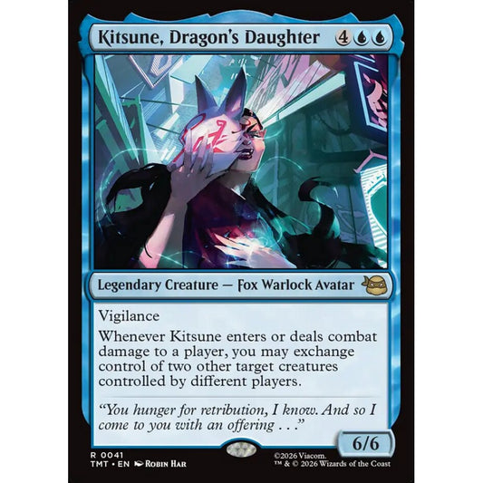 Kitsune, Dragon's Daughter rare 41 Magic the Gathering Teenage Mutant Ninja Turtles