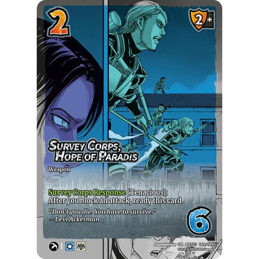 Survey Corps, Hope of Paradis 189/189 AOT03 Universus Attack on Titan: Apocalypse Foundation UR