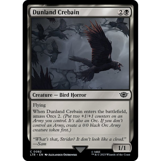 Dunland Crebain, common, 82, Magic the Gathering, The Lord of the Rings: Tales of Middle-earth