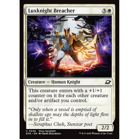 Luxknight Breacher common 26 Magic the Gathering Edge of Eternities