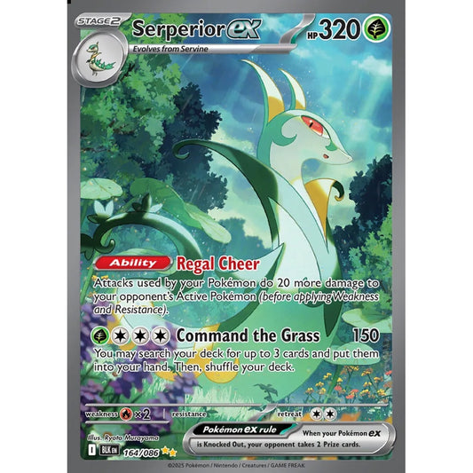 Serperior ex Special Illustration Rare 164/086 Pokemon Card Game Black Bolt