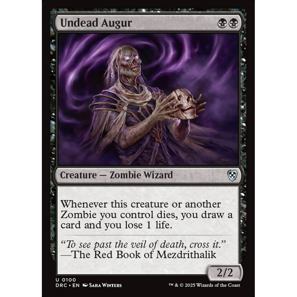 Undead Augur, 100, uncommon, Magic: The Gathering, Aetherdrift Commander