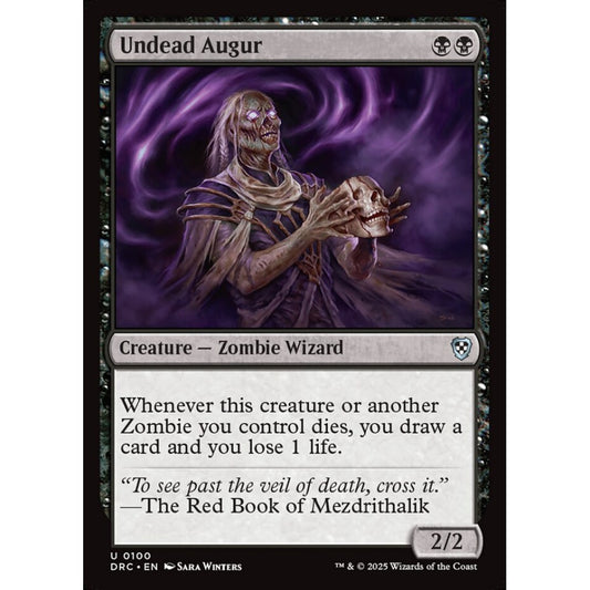 Undead Augur, 100, uncommon, Magic: The Gathering, Aetherdrift Commander