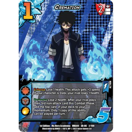 Cremation, 002/108, XR-UC, UniVersus, MHA04 League of Villains