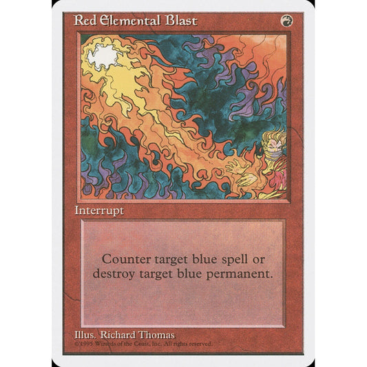 Red Elemental Blast common 218 Magic the Gathering Fourth Edition