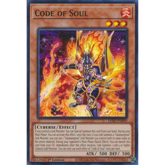 Code of Soul, LEDE-EN099, Super Rare, Yu-Gi-Oh!, Legacy of Destruction